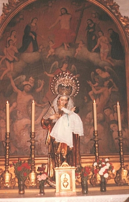 La Virgen en la Capilla de nimas. Navidad de 1990